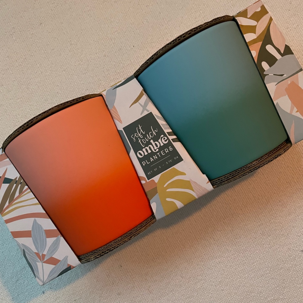 NEW Soft Touch Ombre Planters Set of 2